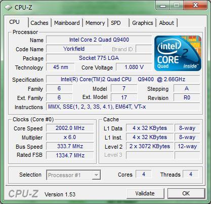 CPU-Z 1.53 обновляет список поддерживаемого железа