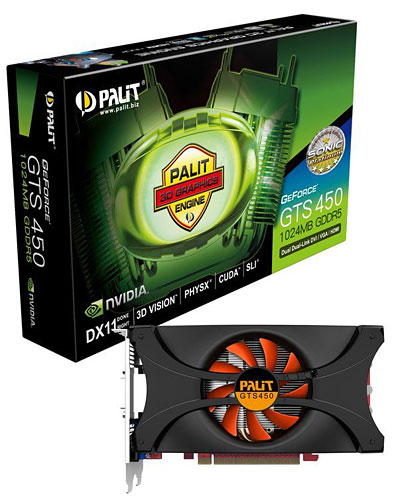 Видеокарта Palit GTS 450 1GB SONIC Platinum